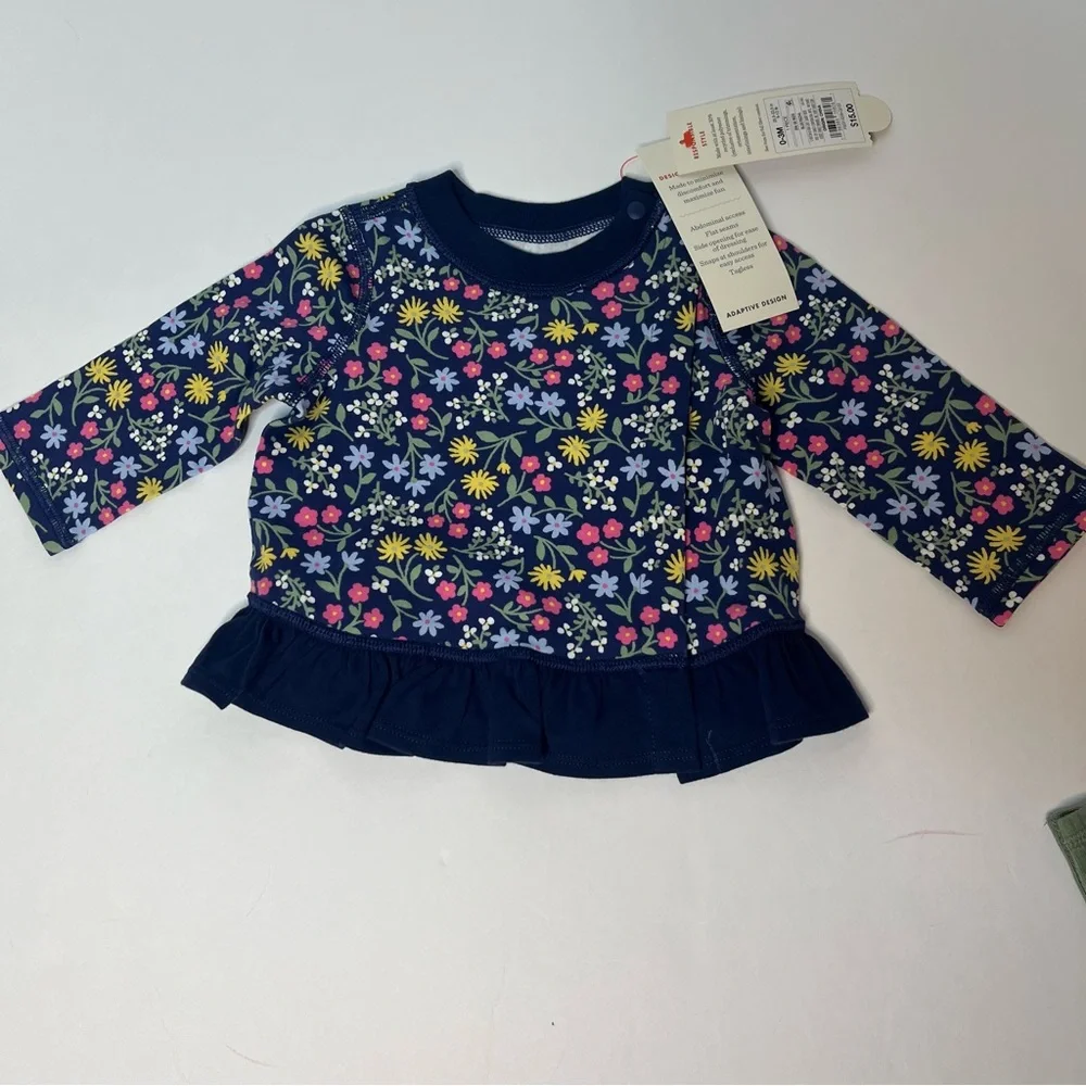Lot of 0-3 M baby clothes in blue/green/gold. Cat & Jack, Christian Robinson NEW